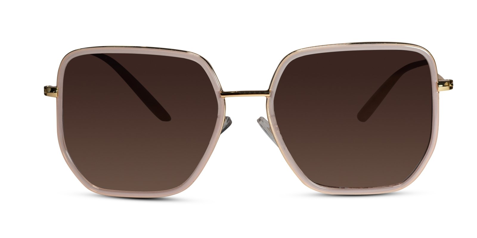 Brown-Rose Gold Full Rim UV Protected Sunglasses