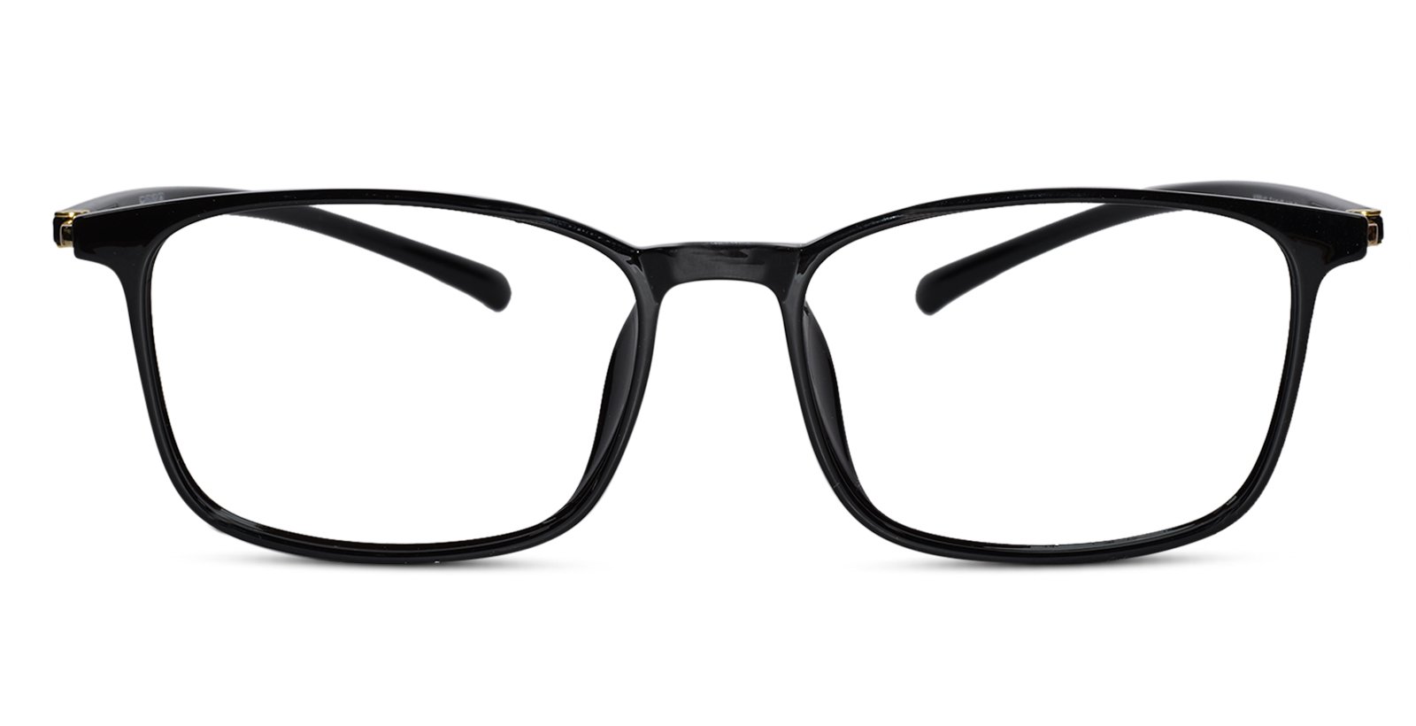 Glossy Black Full Rim Rectangular Eyeglasses