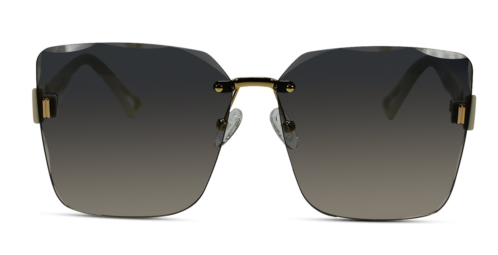 ELINE Grey Gradient Rimless Sunglasses