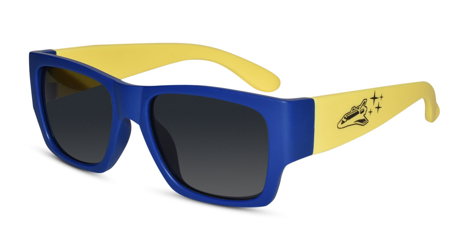 Smart sports rectangle blue kids sunglasses