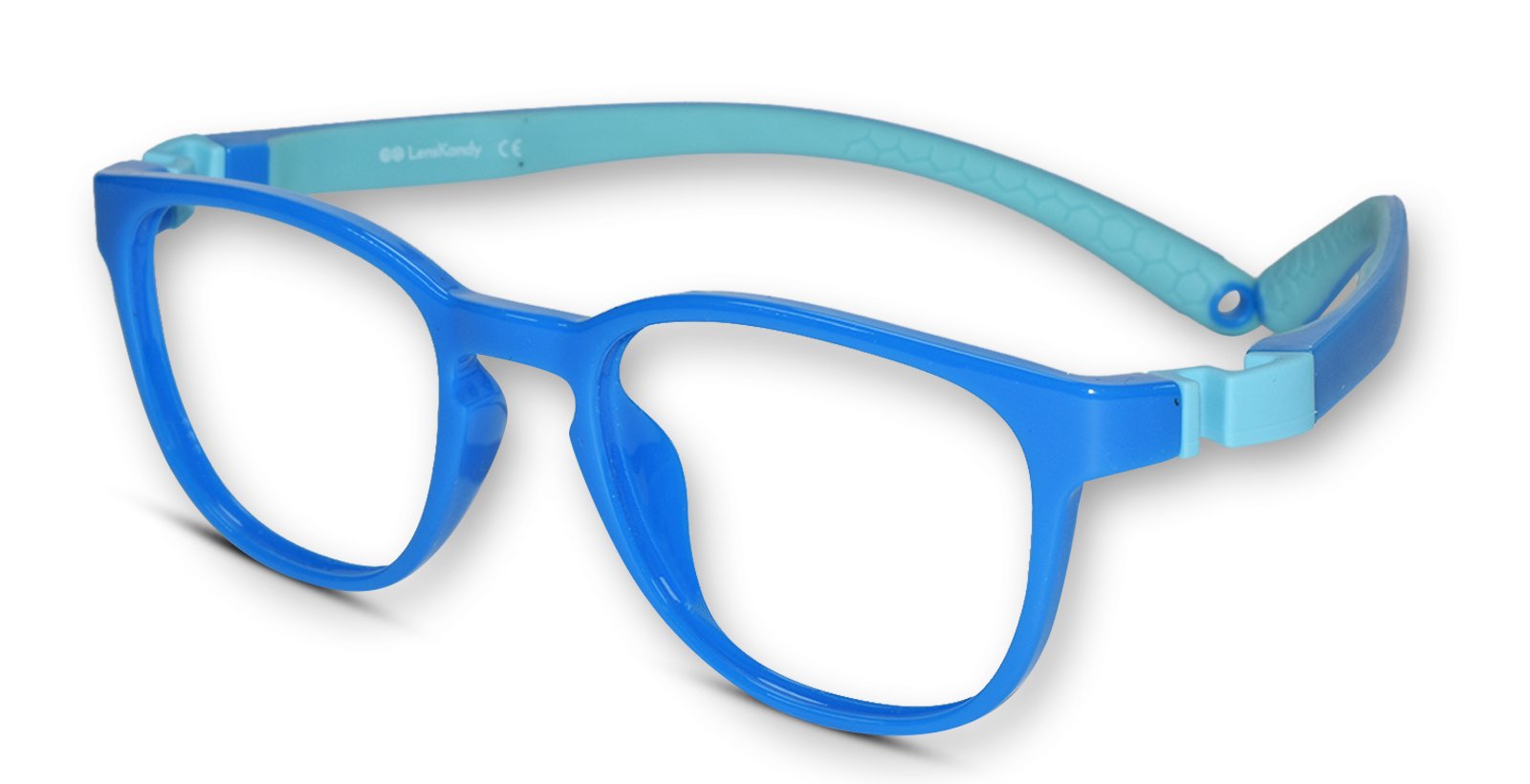 Flexible blue  eyeglasses for kids
