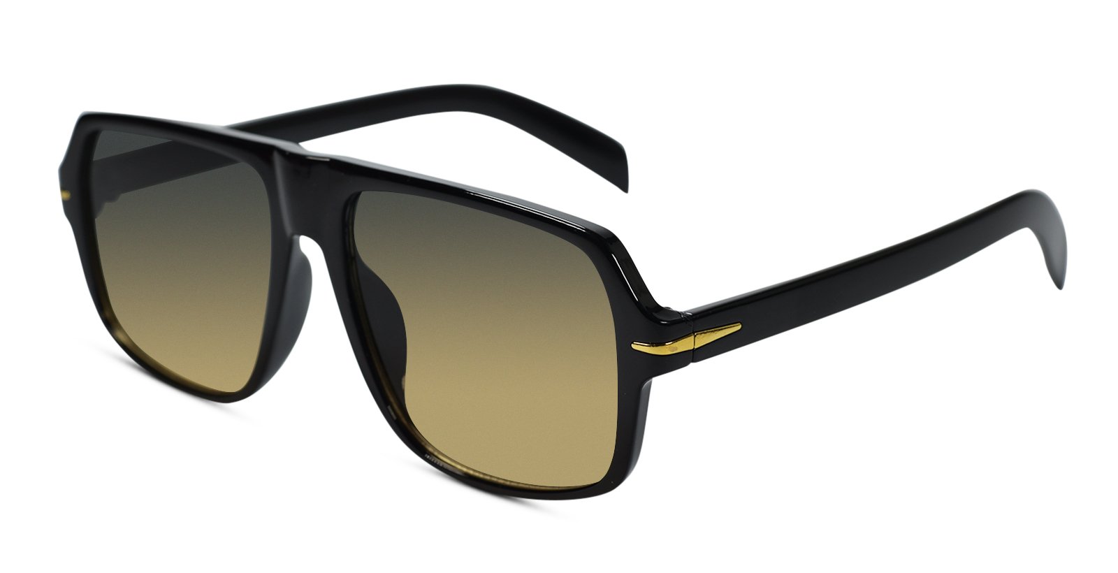 Stylish Rectangular Black Sunglasses for Men