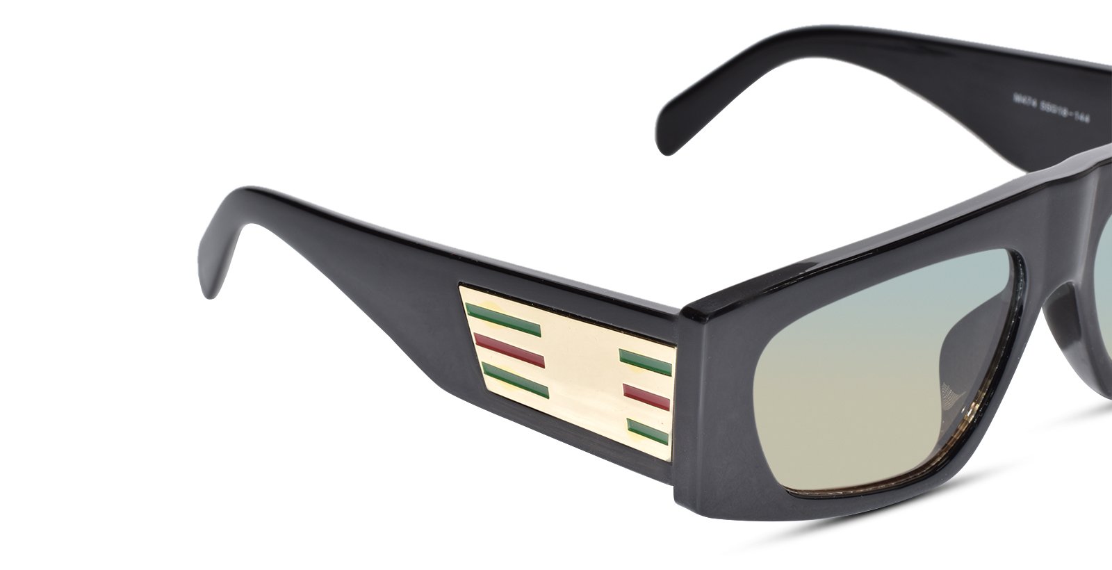 Retro Bold Rectangular Black Sunglasses For Men
