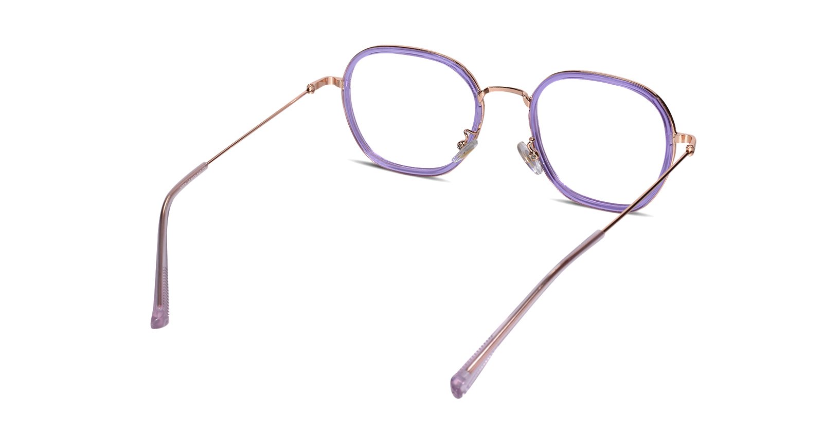 Purple Rose gold Full Rim Hexagonal Eyeglasses