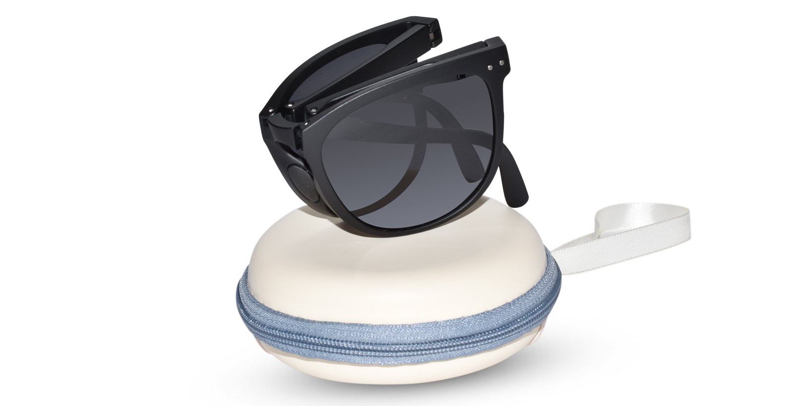 Wayfarer black foldable sunglasses