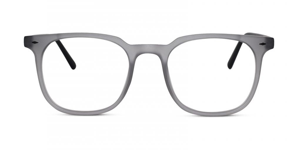 Stylish Matt Grey-Black Wayfarer Eyeglasses