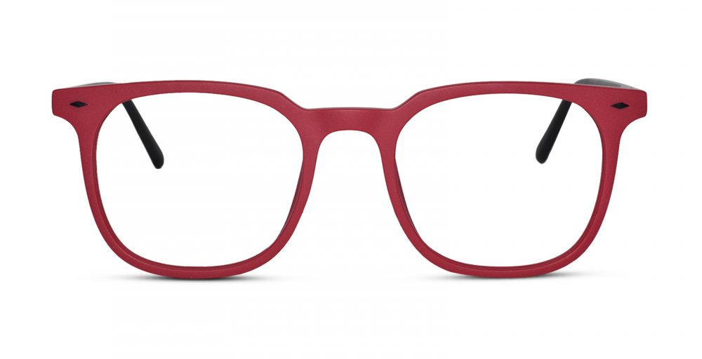 Stylish Matt Red-Black Wayfarer Eyeglasses