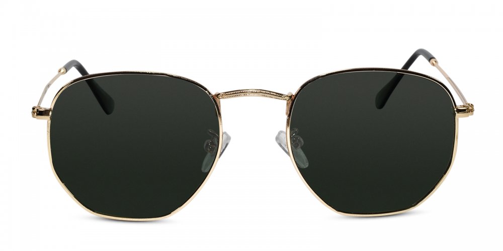 Vintage Golden hexagonal sunglasses
