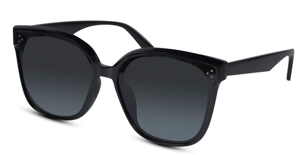 Oversized designer  Black cateye sunglasses