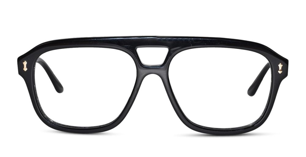 Black Full Rim Large Marshal Eyeglasses for Men