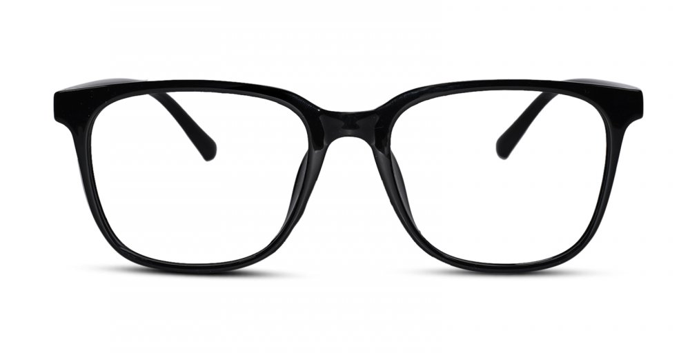 Rectangular Black Full rim eyeglasses for Men & Women