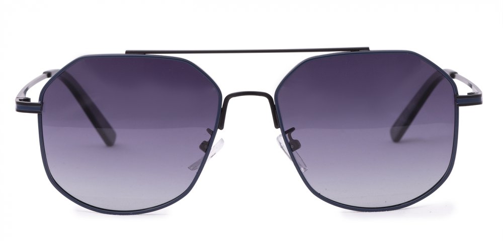 Pilot rectangle matt blue sunglasses