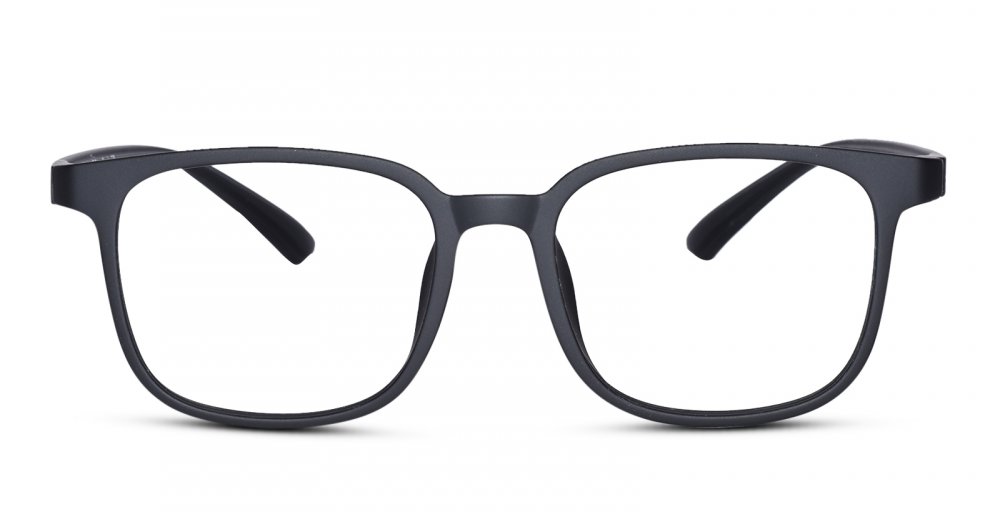 Light Weight Transparent Black Rectangle Eyeglasses for Men & Women