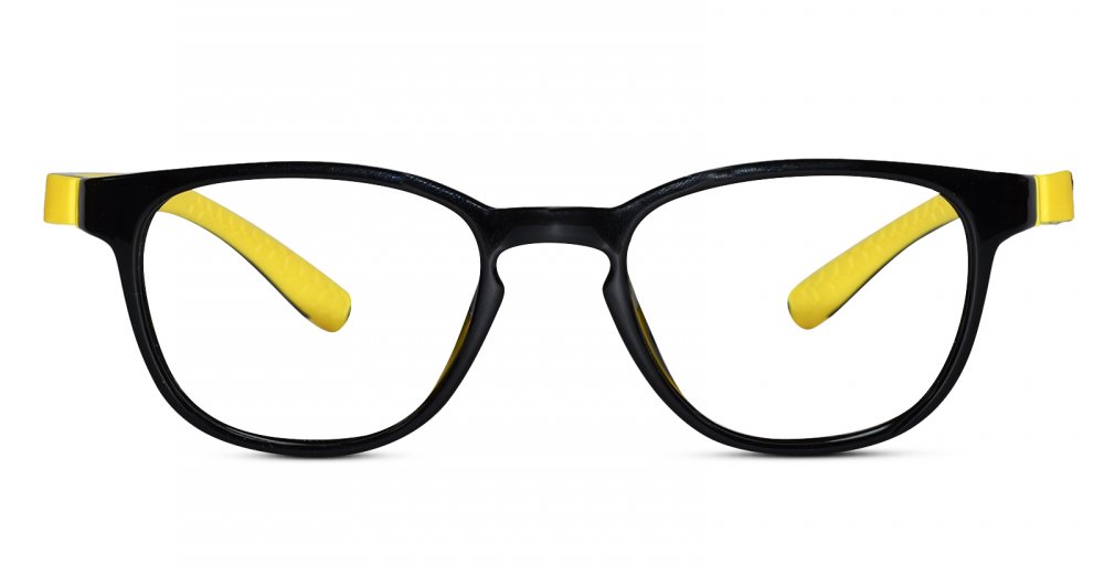 Flexible black  eyeglasses for kids