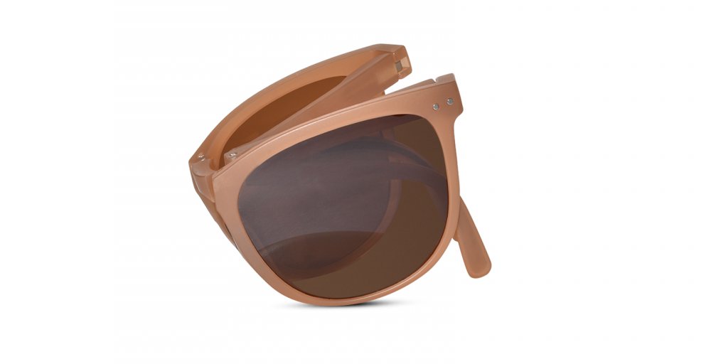Foldable brown wayfarer sunglasses