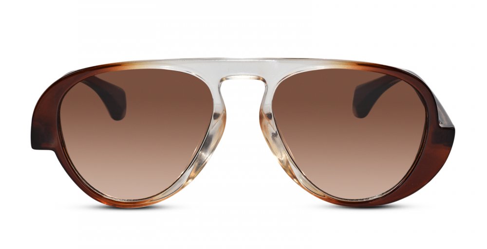 Stylish Pilot Shape Brown Sunglasses
