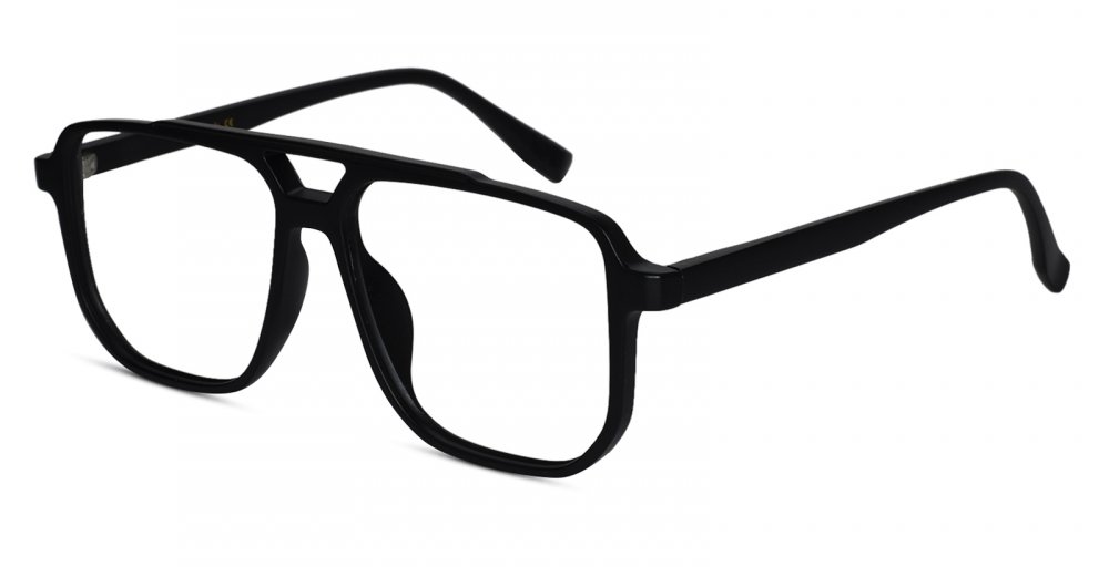 Pilot Shape Black Eyeglasses for Men