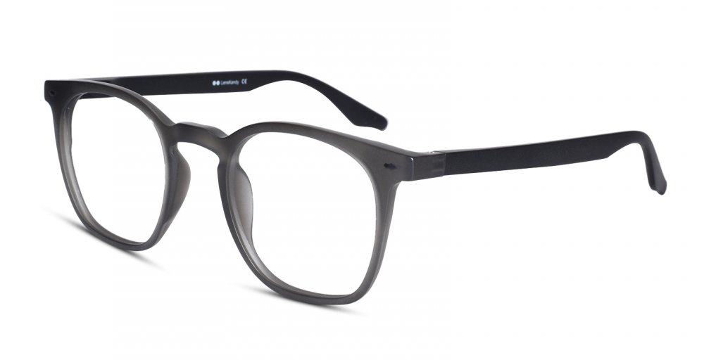 Stylish Matt Grey Wayfarer Eyeglasses