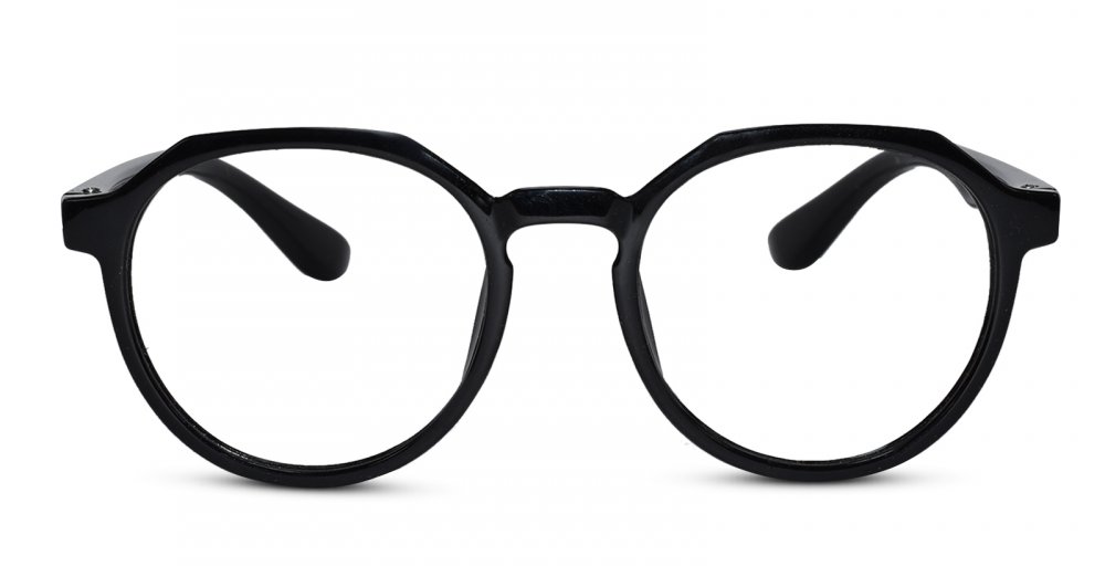 Hexagonal shape Black Color Eyeglasses for Kids