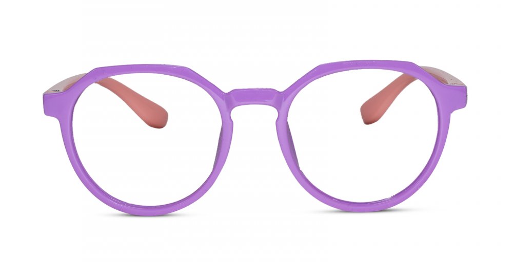 Hexagonal shape Purple Color Eyeglasses for Kids