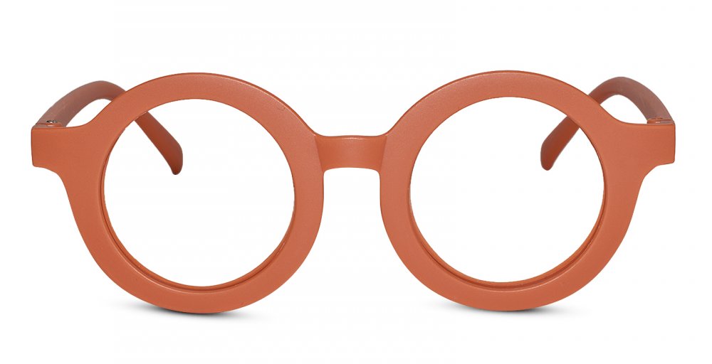 Round shape Orange Color Eyeglasses for Kids