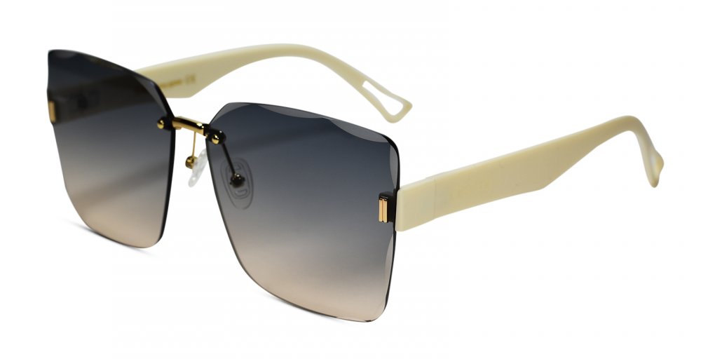 ELINE Grey Gradient Rimless Sunglasses