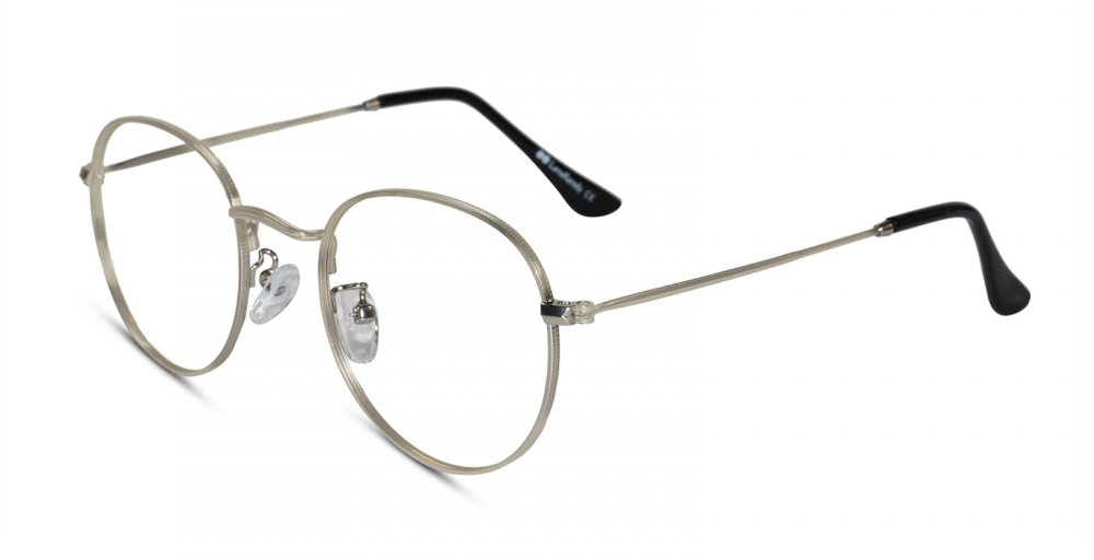 Sleek Metal Silver eyeglasses