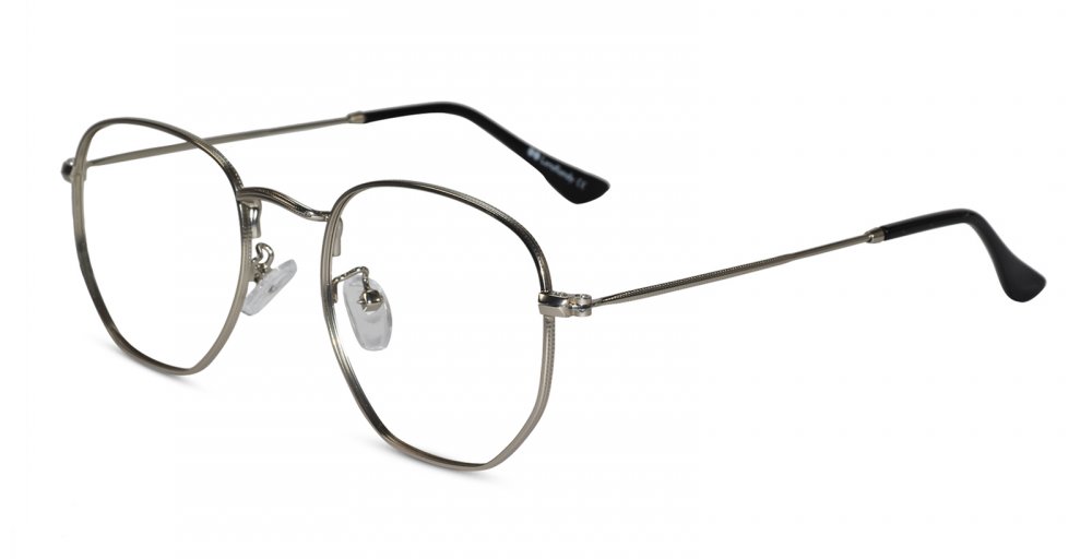 Metal Silver hexagonal eyeglasses