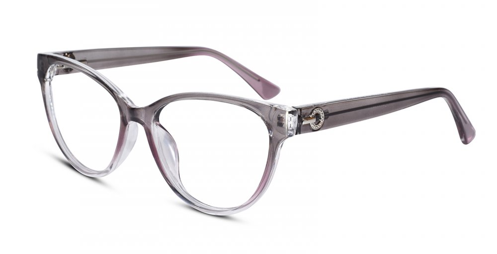 Pink-Grey Full Rim Cateye Eyeglasses