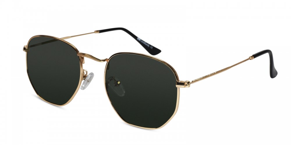 Vintage Golden hexagonal sunglasses