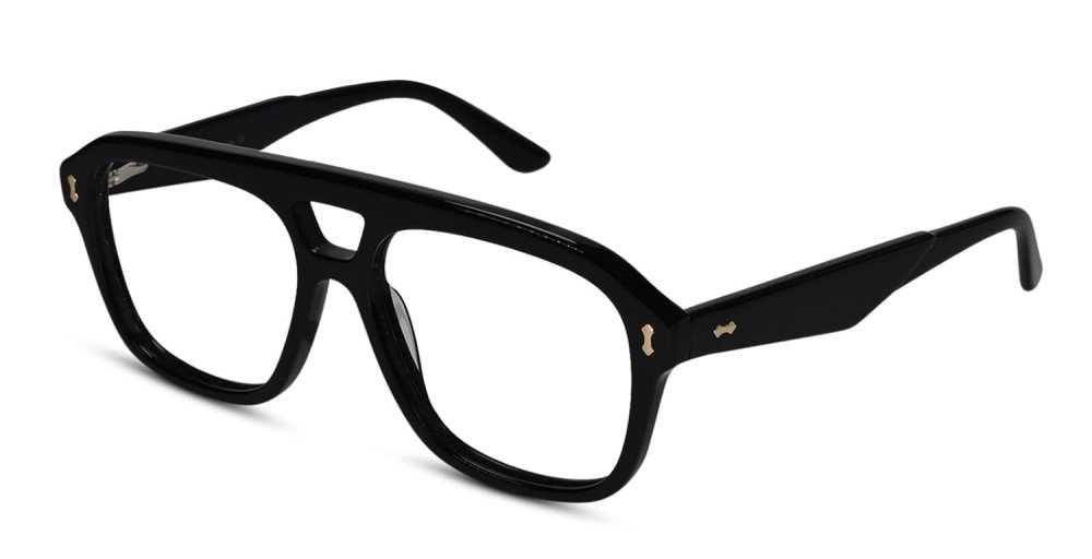 Black Full Rim Large Marshal Eyeglasses for Men