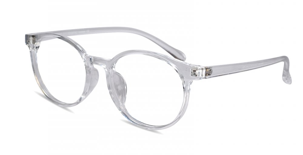 Transparent Round Full Rim Eyeglasses