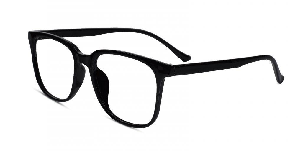 Rectangular Black Full rim eyeglasses for Men & Women