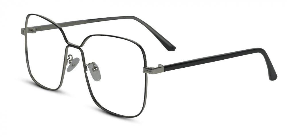 Black Full Rim Oversized Square Eyeglass