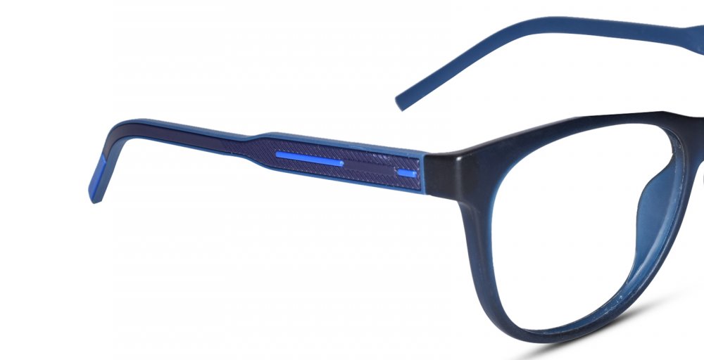 Wayfarer Shape Blue Eyeglasses for Men & Women