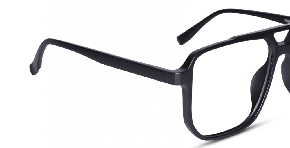 Pilot Shape Black Eyeglasses for Men