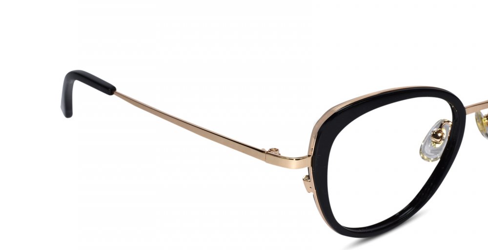 Black-Golden Full Rim cateye Eyeglasses