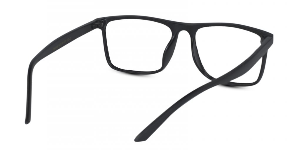 Matt Black Full Rim Rectangular Eyeglasses