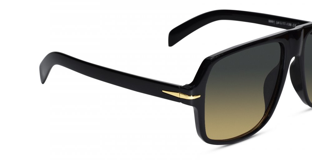 Stylish Rectangular Black Sunglasses for Men
