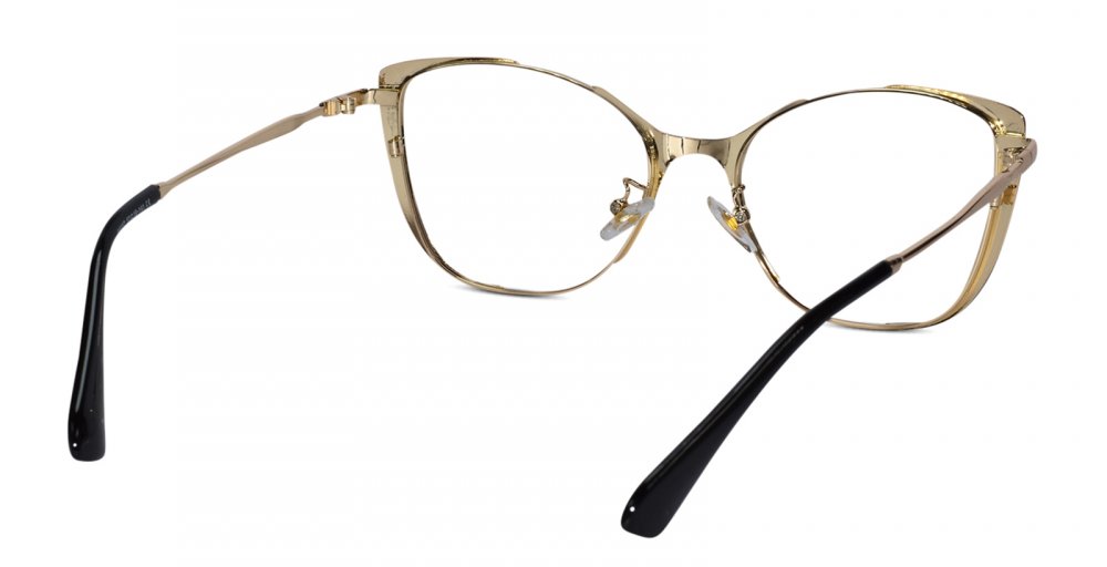 Black-Golden Full Rim Cateye Eyeglass