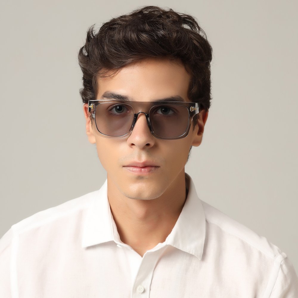 Grey Wayfarer Stylish  rectangular Sunglasses