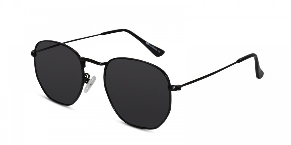 Vintage Black hexagonal sunglasses