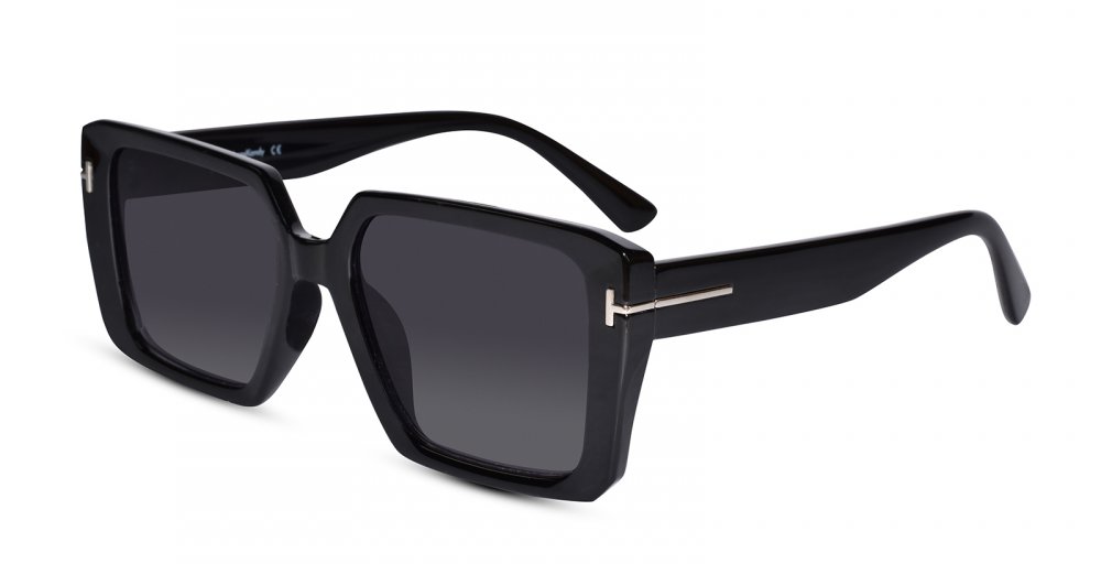 Black Full Rim Square UV Protected Sunglasses