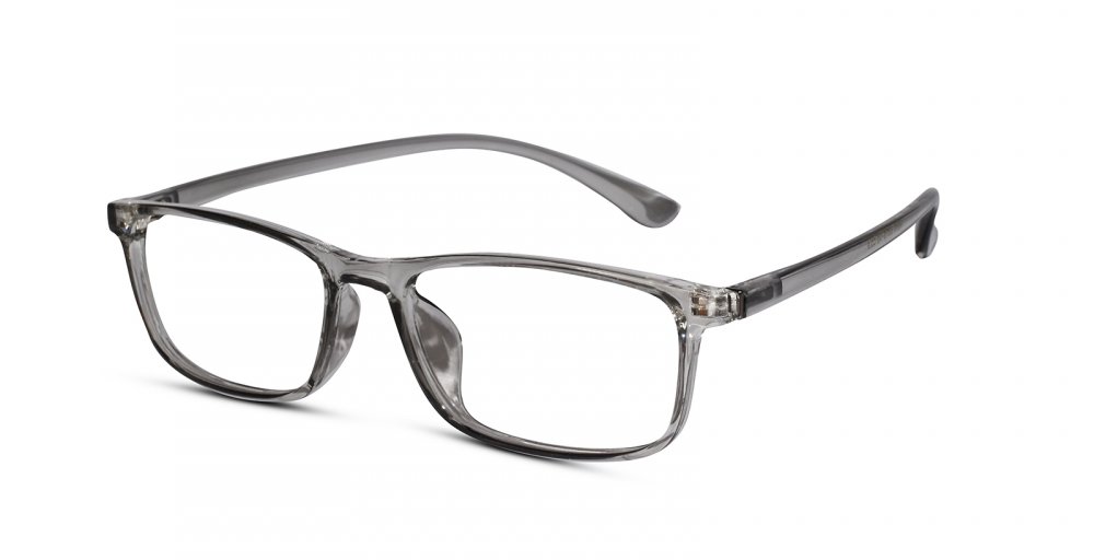 Charcoal Grey Full Rim Rectangular Reading Eyeglasses