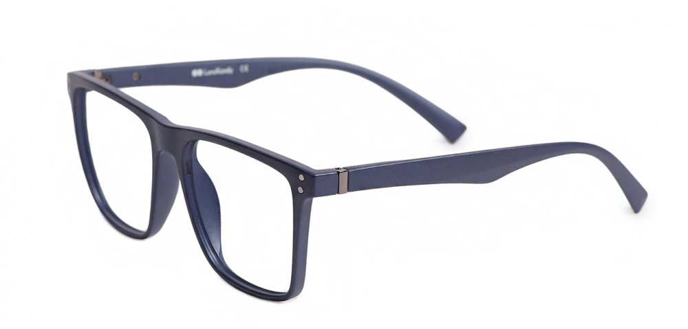Matt Blue Full Rim Wayfarer Eyeglasses