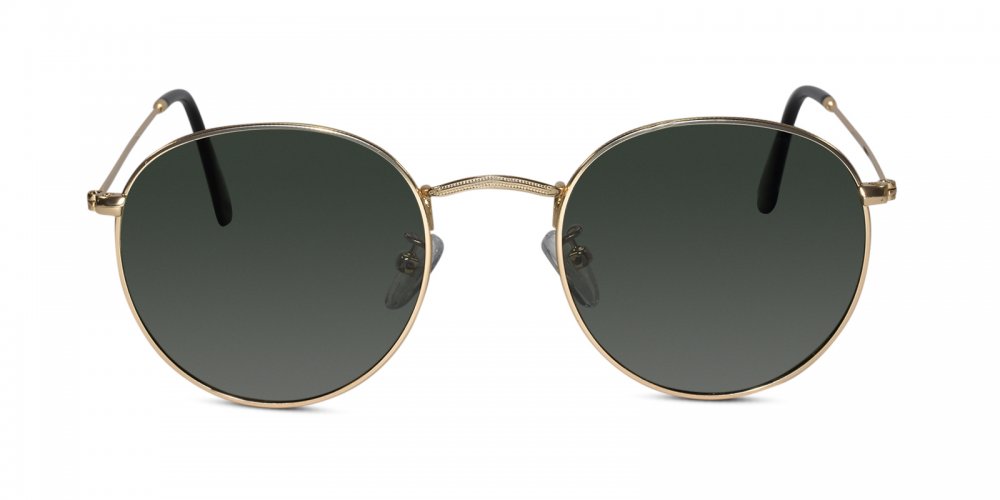 vintage golden round sunglasses