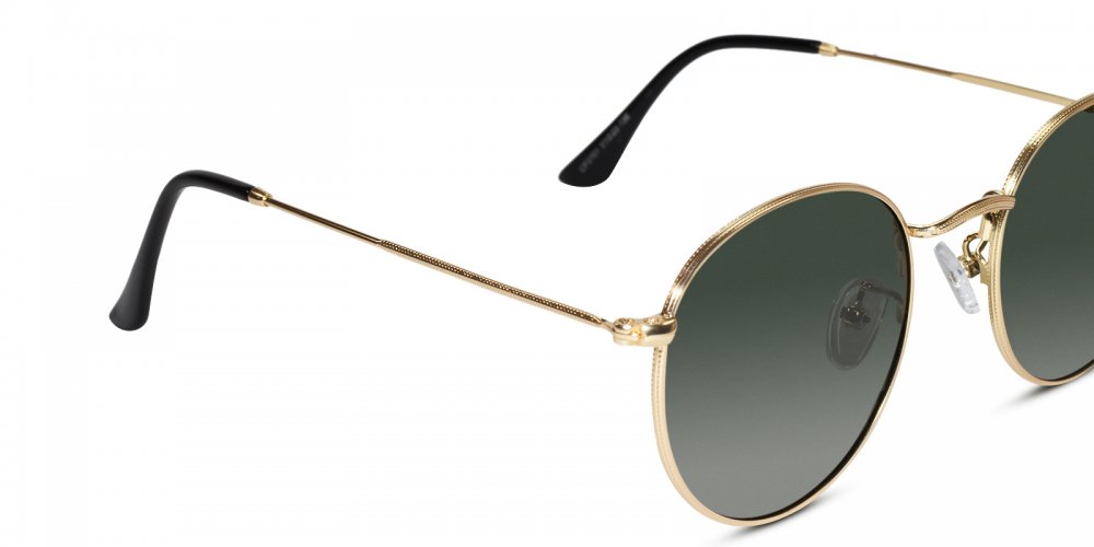 vintage golden round sunglasses